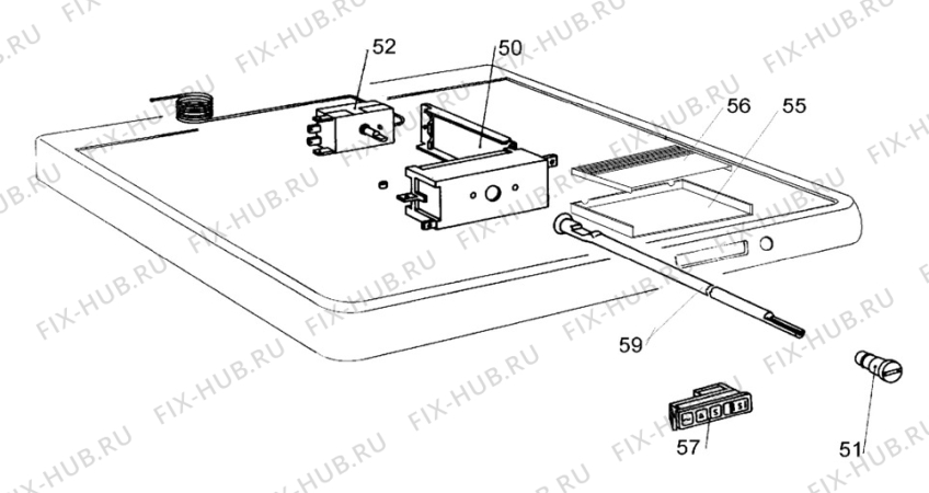 Взрыв-схема холодильника Elektro Helios FG1406 - Схема узла Electrical equipment 268